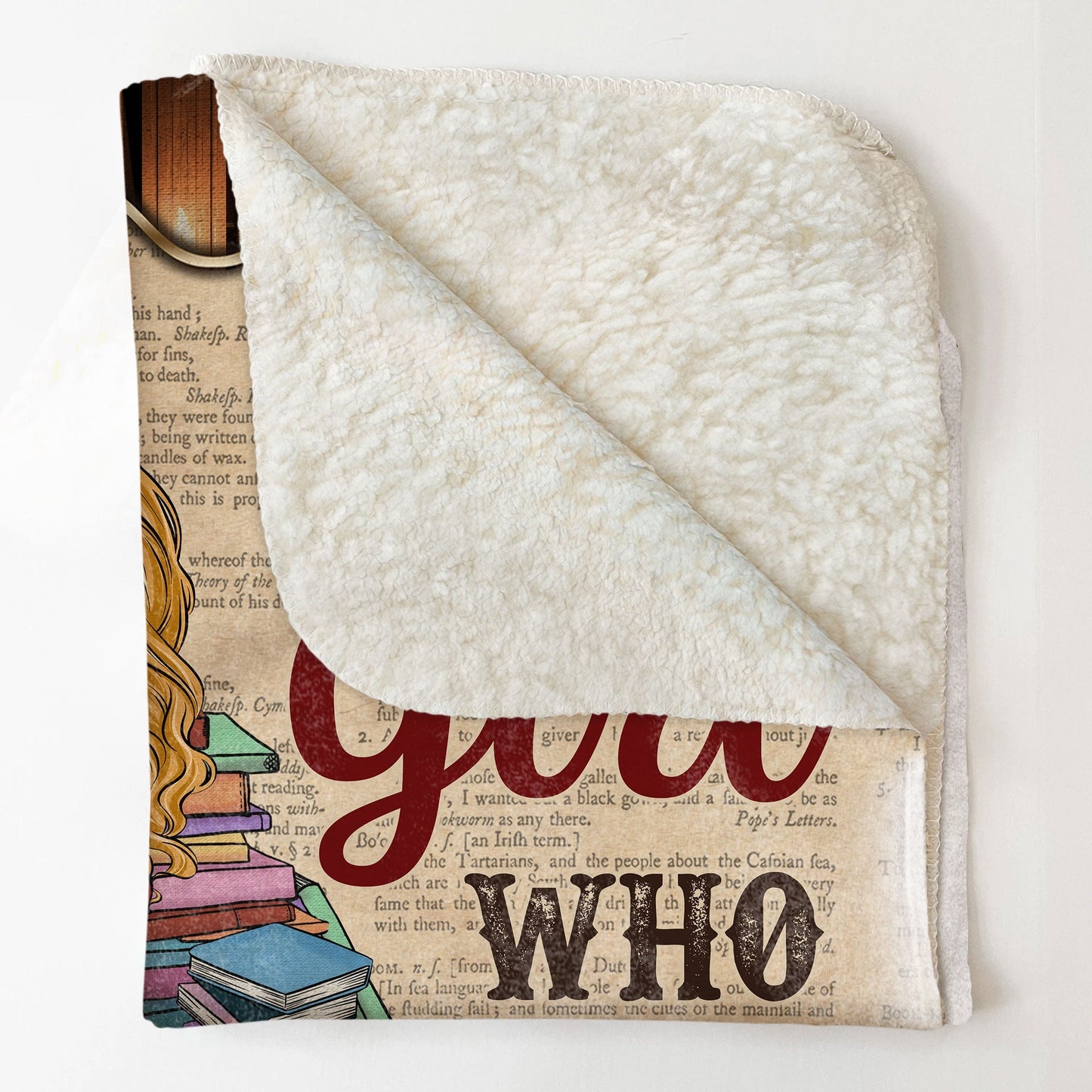 Just A Girl Who Loves Books Vintage Version - Personalized Blanket