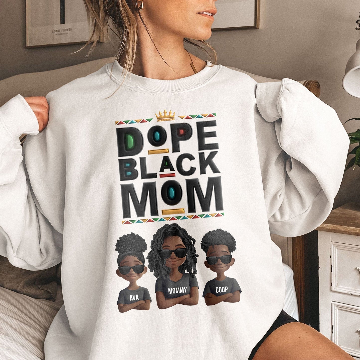 New Version Black History Dope Black Mom - Personalized Shirt