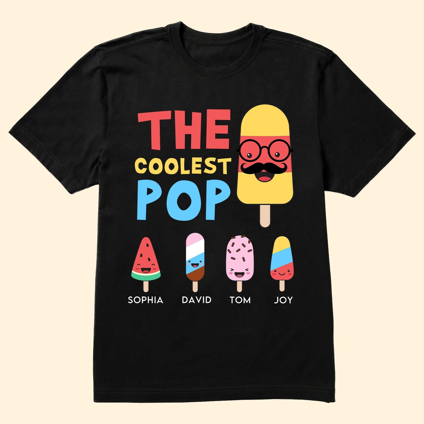 The Coolest Pop - Personalized Shirt For Grandpa
