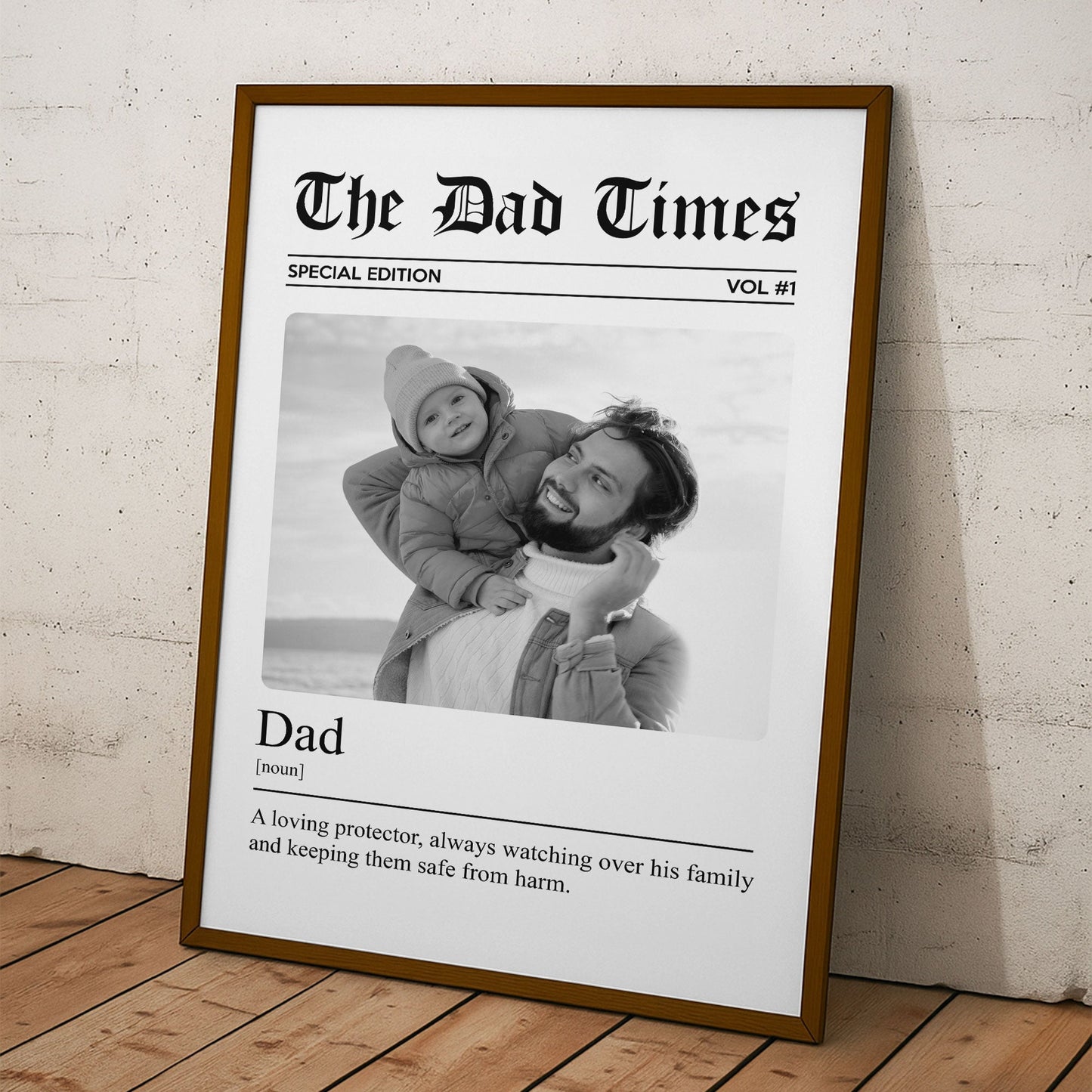 The Father's Day Times Dad Grandpa Definition - Personalized Photo Poster
