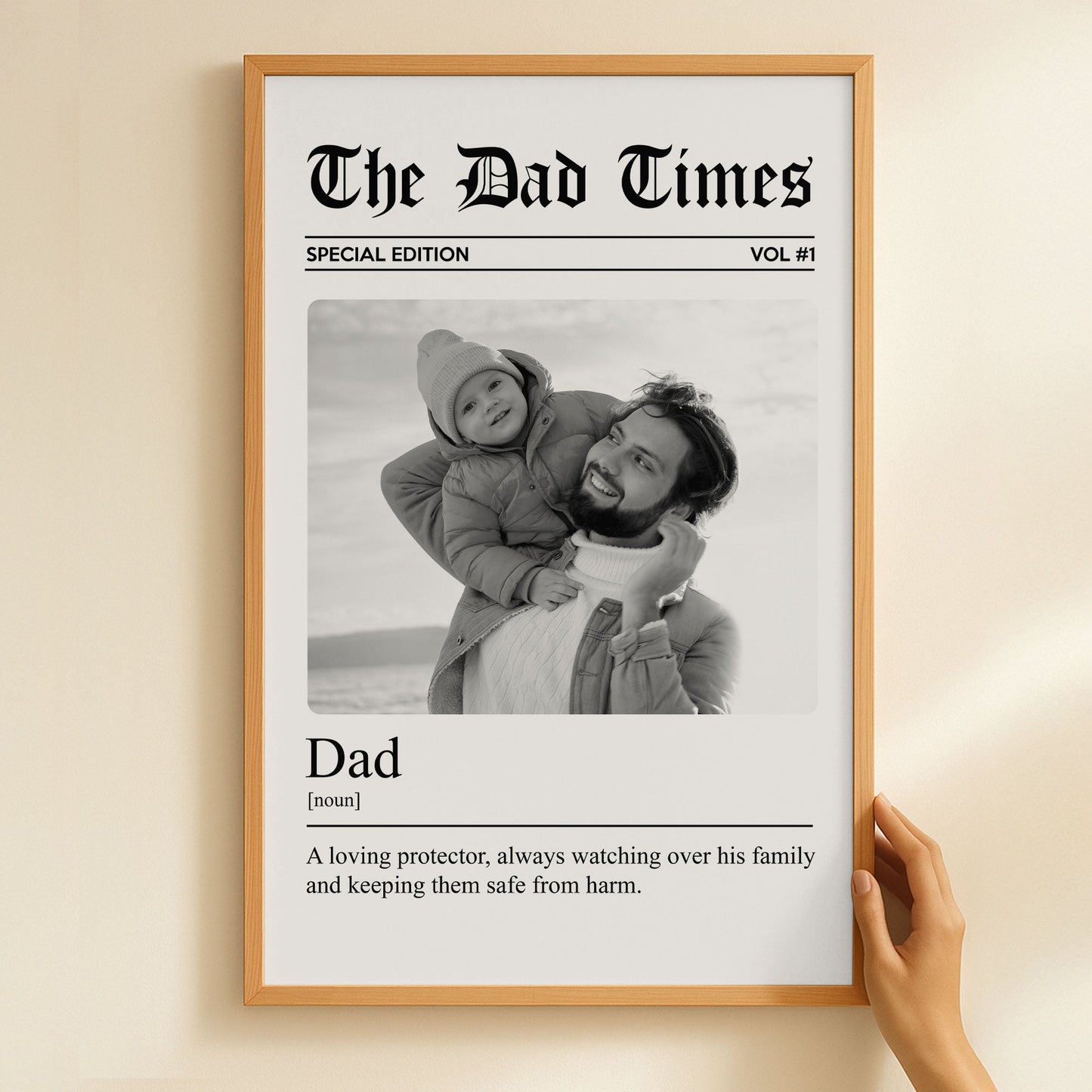 The Father's Day Times Dad Grandpa Definition - Personalized Photo Poster