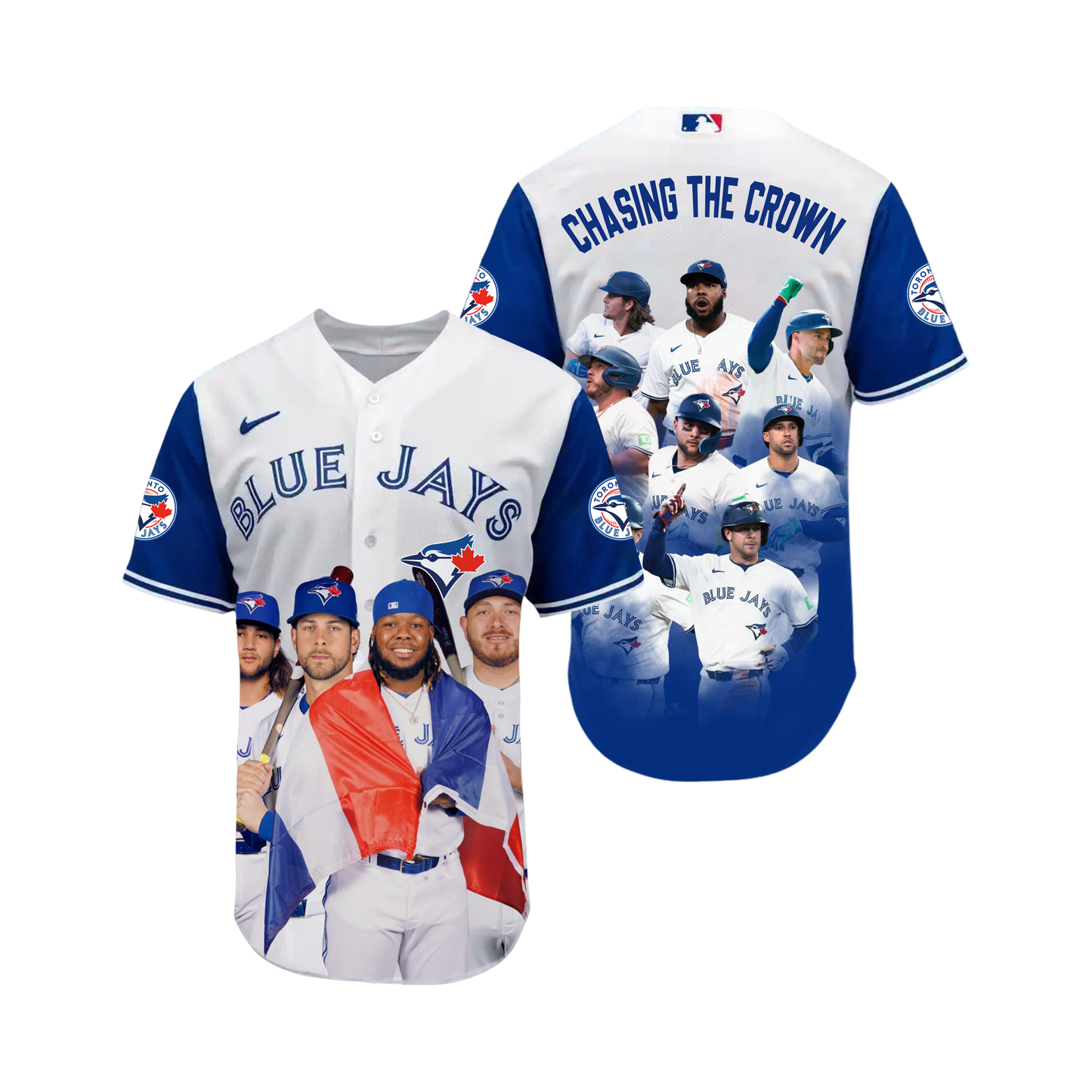 Chasing The Crown Blue Jays Baseball Toronto Team 2025 All Over Print Baseball Jersey