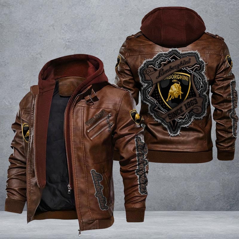 Lamborghini Leather Jacket Multicolor