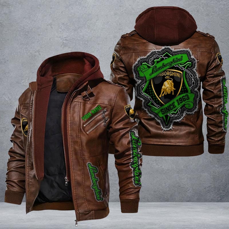Lamborghini Leather Jacket Multicolor