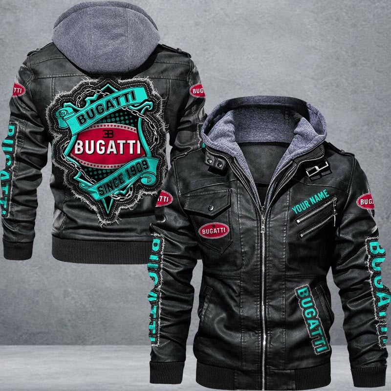 Bugatti Leather Jacket Multicolor