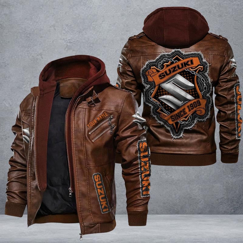 Suzuki Leather Jacket Multicolor