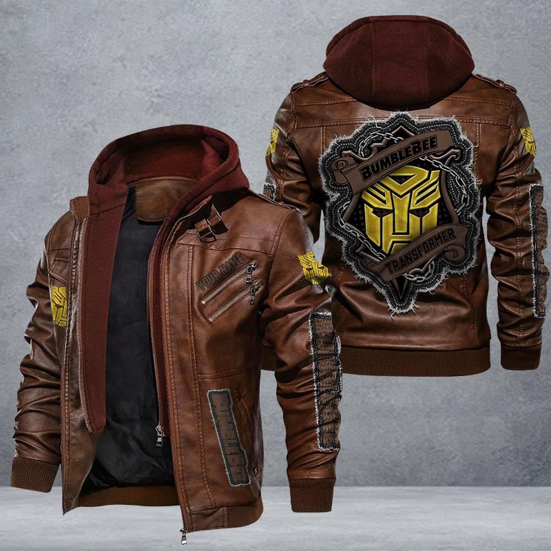 Bumblebee Leather Jacket Multicolor