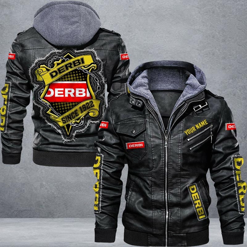 Derbi Leather Jacket Multicolor