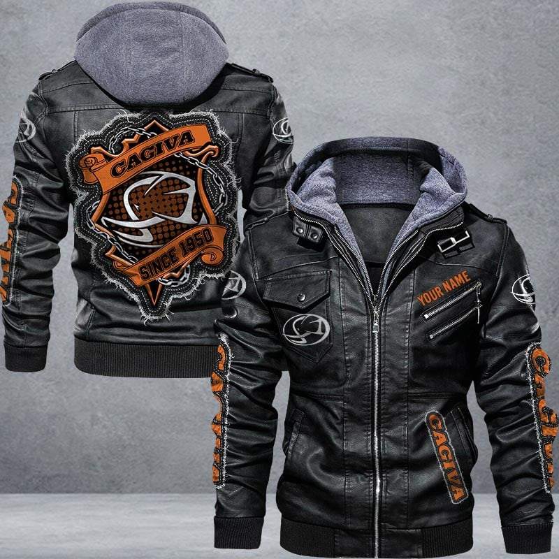 Cagiva Leather Jacket Multicolor