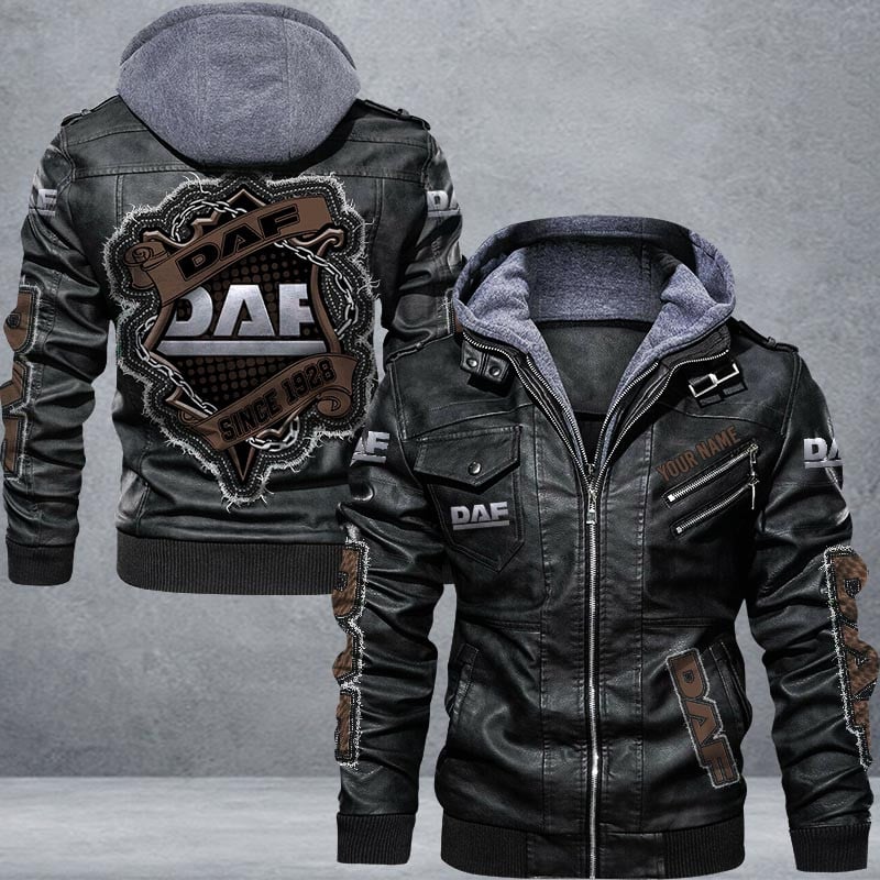 DAF Leather Jacket Multicolor