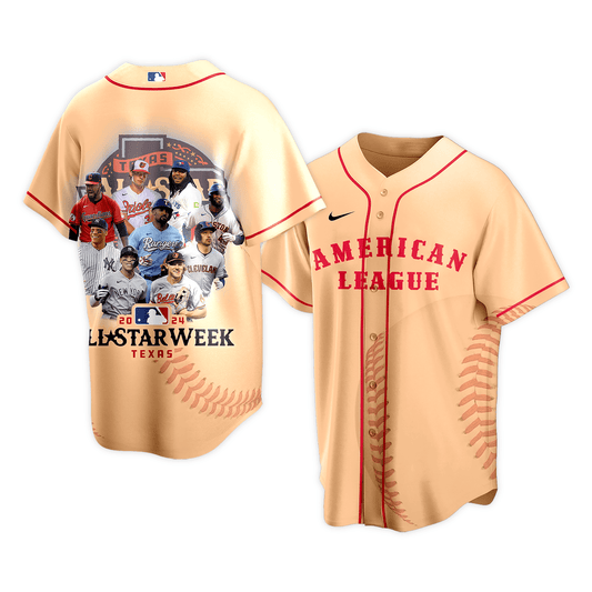 All Star Game MLB 2024 American League Team All Over Print Baseball Jersey