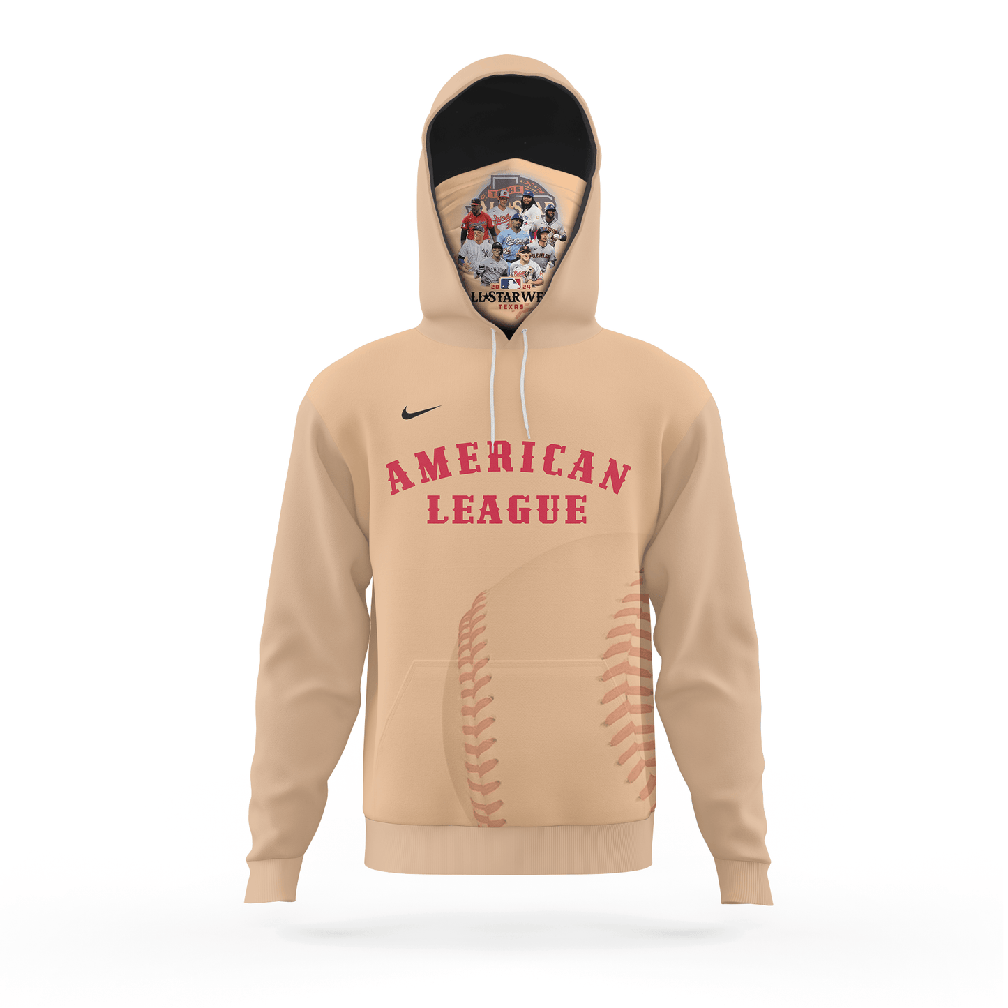 All Star Game MLB 2024 American League Team All Over Print Gaiter Hoodie
