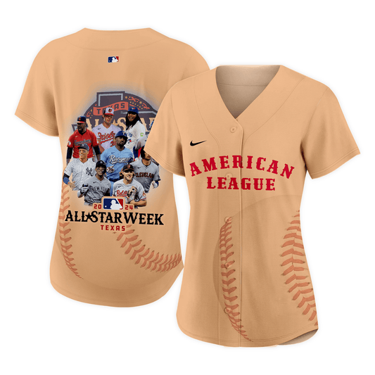All Star Game MLB 2024 American League Team All Over Print Women Baseball Jersey