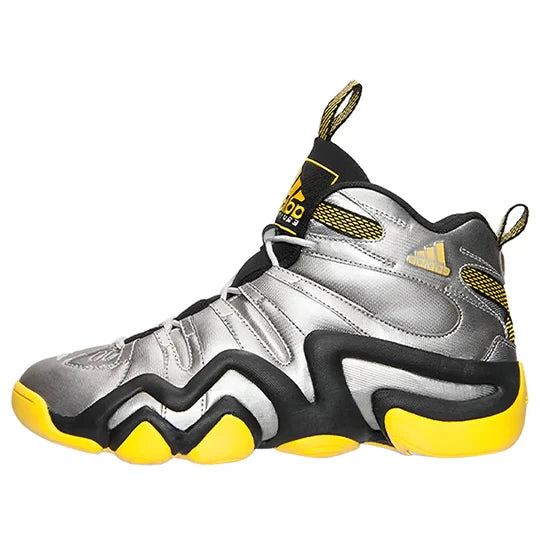 Men's Adidas Crazy 8 Metallic Silver Yellow Black Shoes