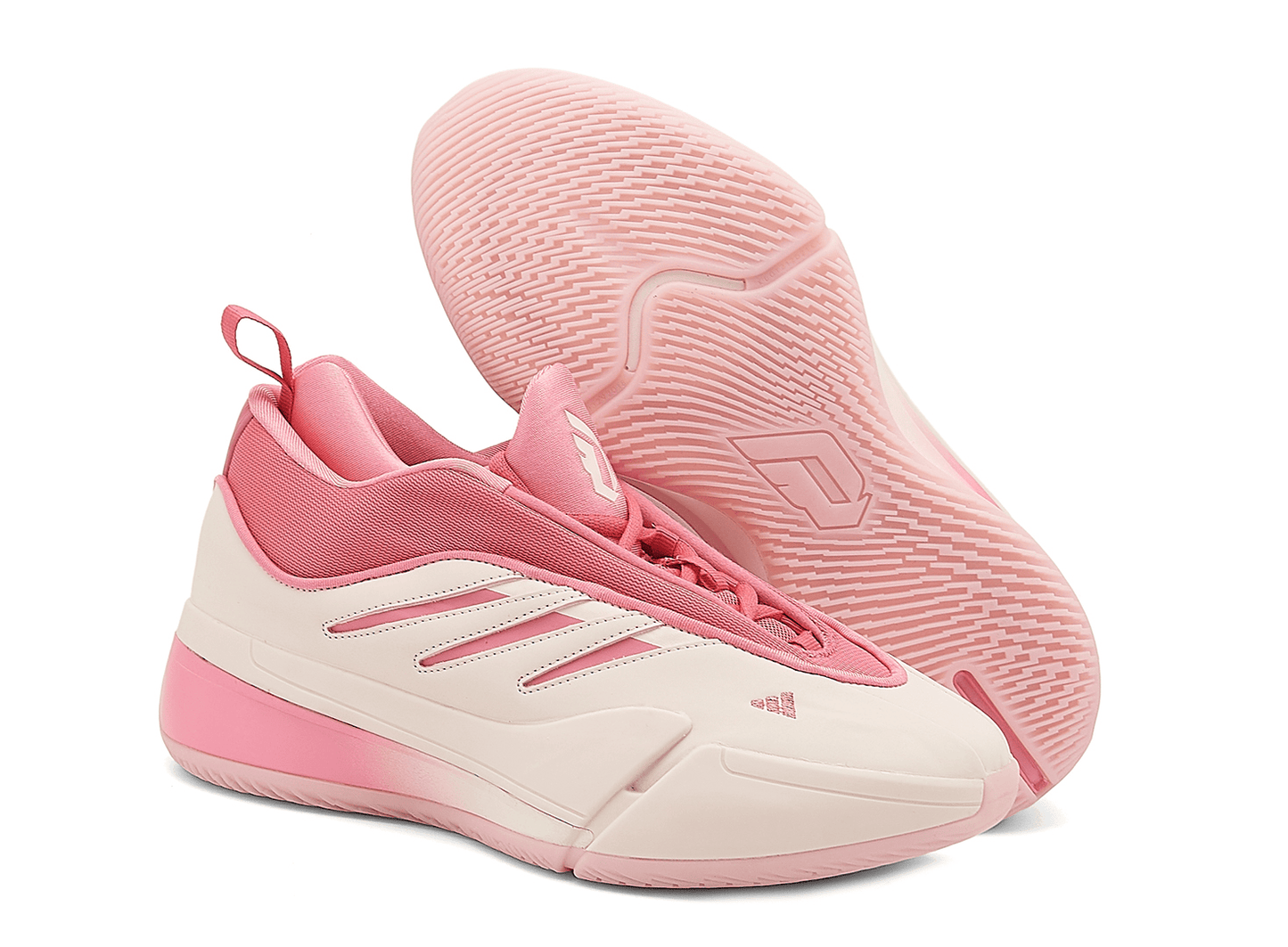 Men's Adidas Dame 9 Grey Pink Shoes