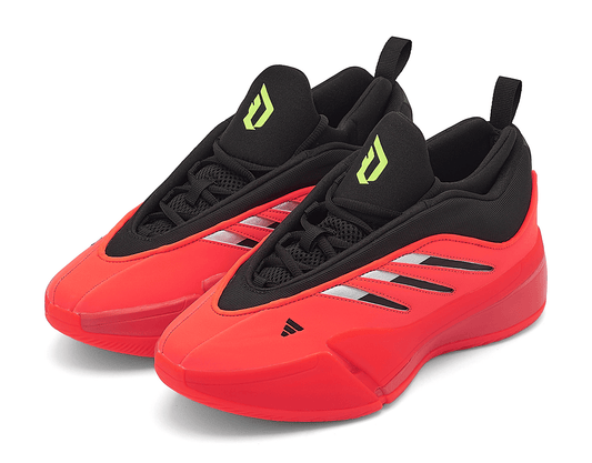 Men's Adidas Dame 9 Red Black Shoes