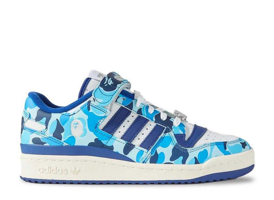 Men's A BATHING APE®︎ × adidas Forum 84 Low 30th Anniversary Blue Camo Shoes