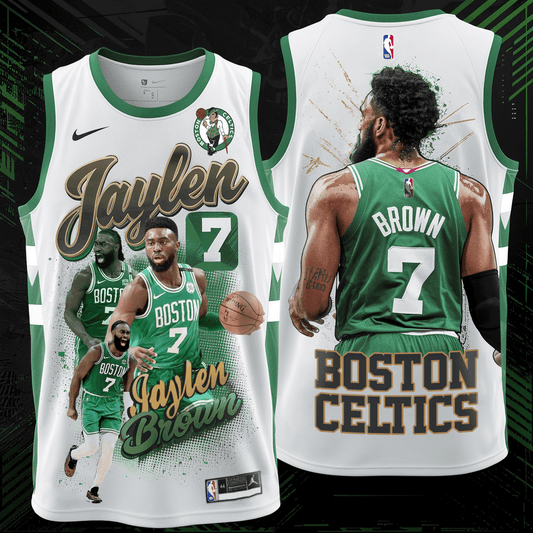 J.Brown #7 Celtics Team 3D Basketball Jersey
