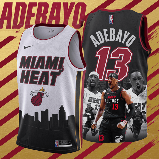 Adebayo #13 Heat Team 3D Basketball Jersey