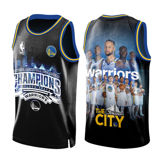 National Basketball Association Champions Warriors The City 3D Basketball Jersey