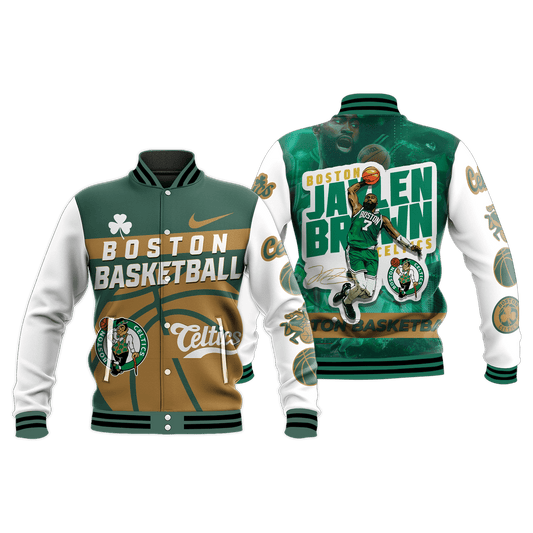 J.Brown #7 Boston Team 3D Baseball Jacket