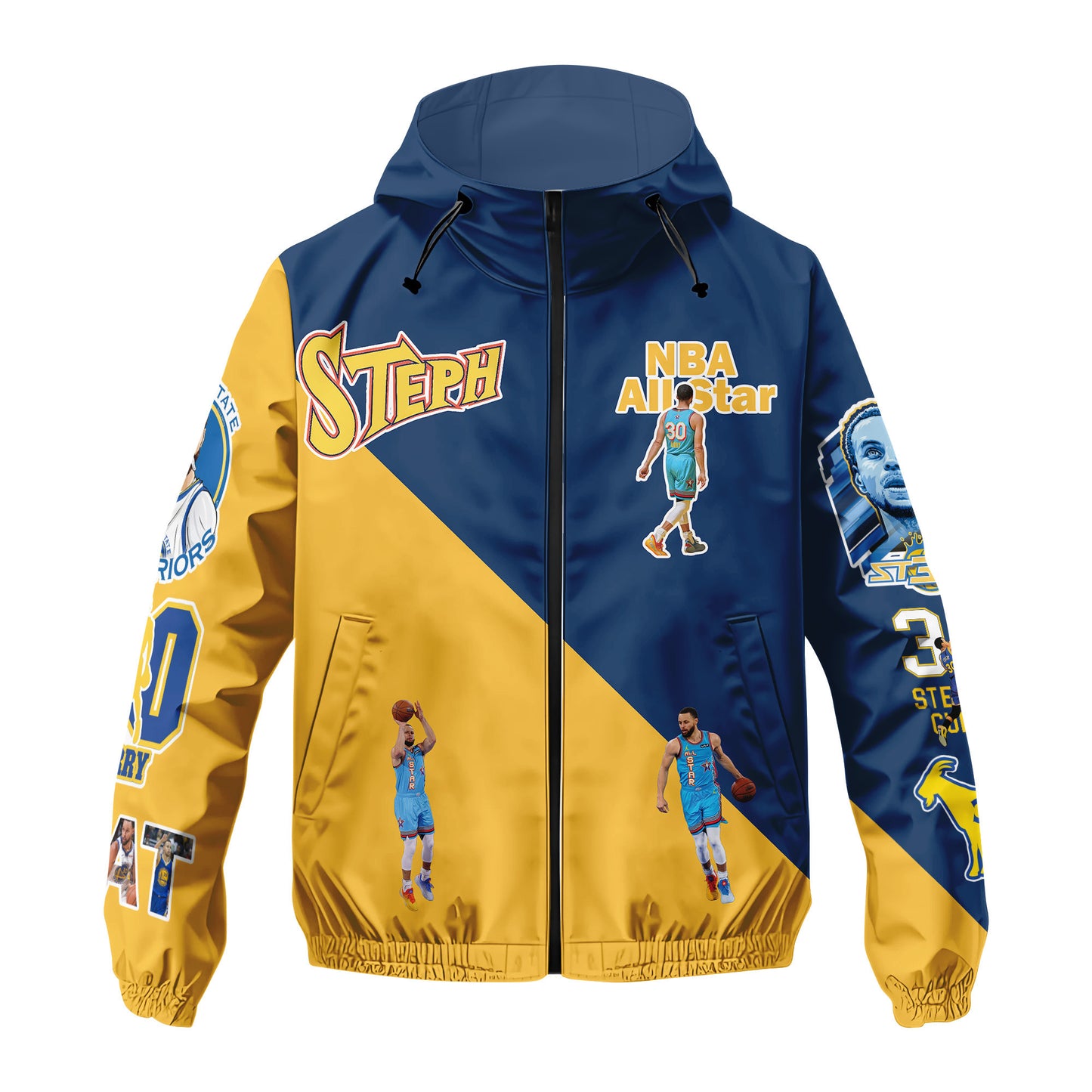 2025 MVP Stephen Curry All Star Game 3D All Over Print Windbreaker Jacket