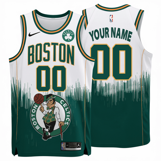 Custom Name Boston Basketball Team 3D Basketball Jersey