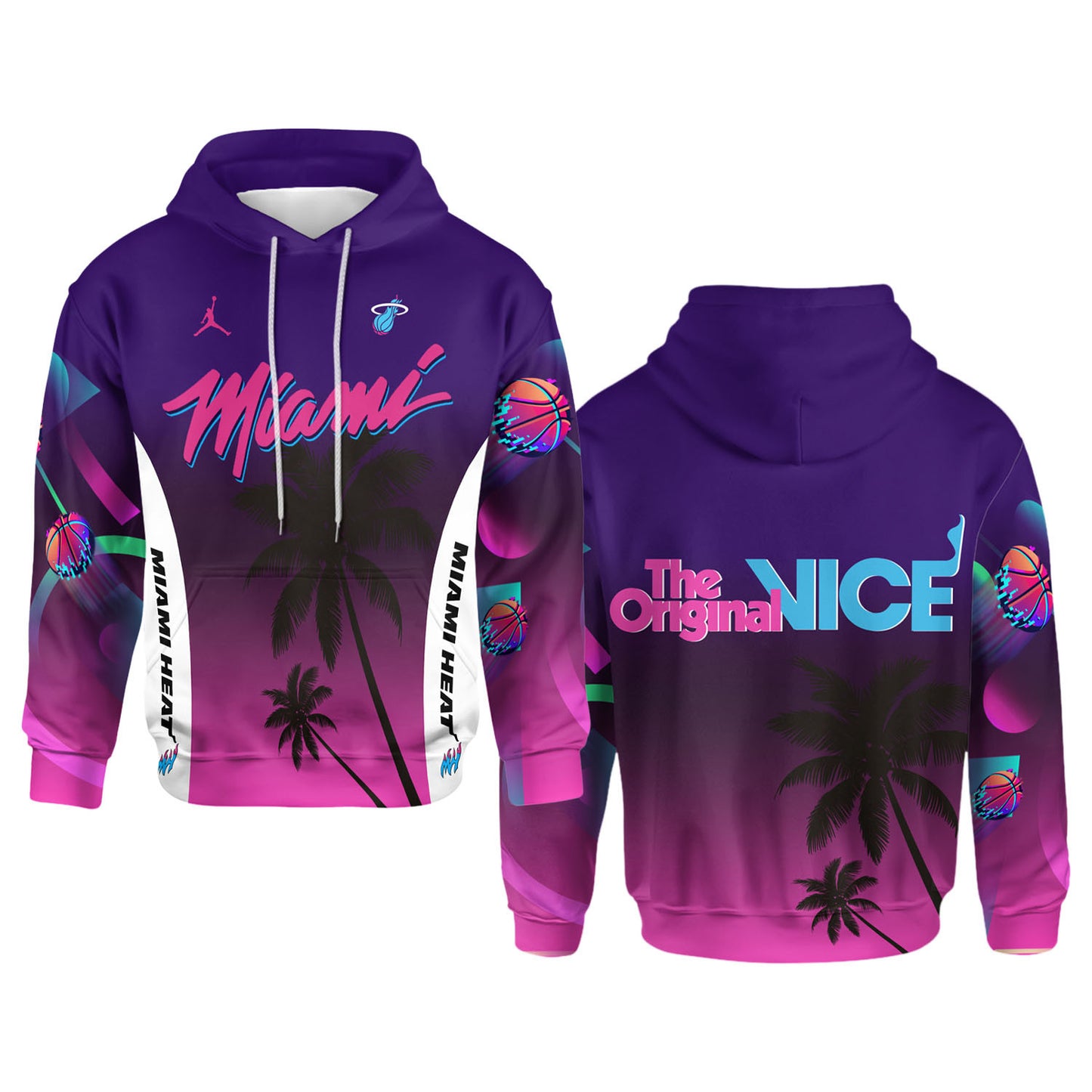 2025 Miami Team Basketball The Original Nice 3D All Over Print Hoodie