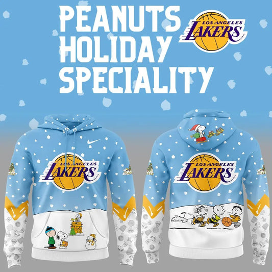 LA Basketball Peanuts And Snoopy Anniversary All Over Print Hoodie