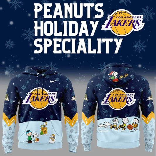 LA Basketball Peanuts And Snoopy Holiday Speciality All Over Print Hoodie