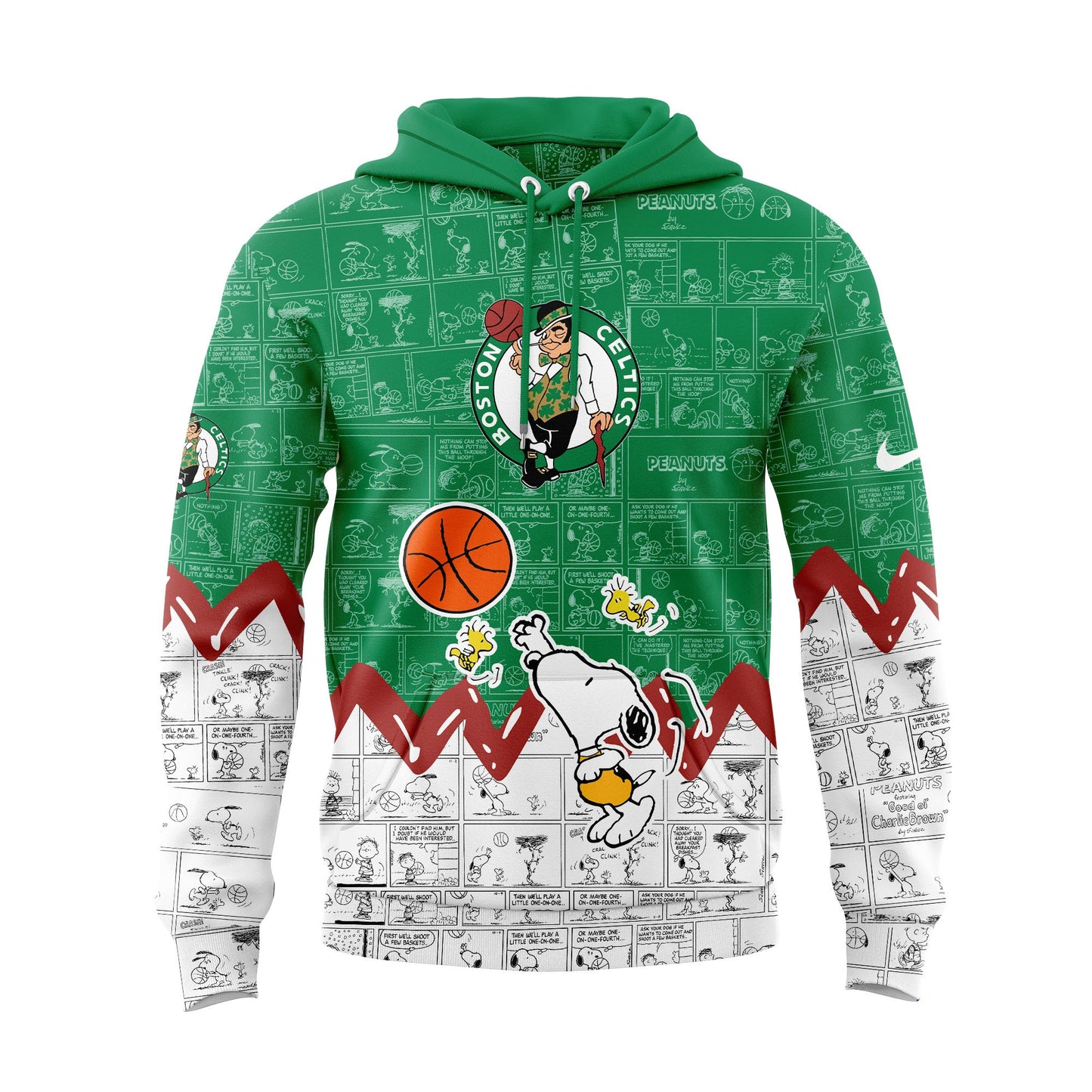 BC Basketball 75th Anniversary Of Peanuts 3D All Over Print Hoodie