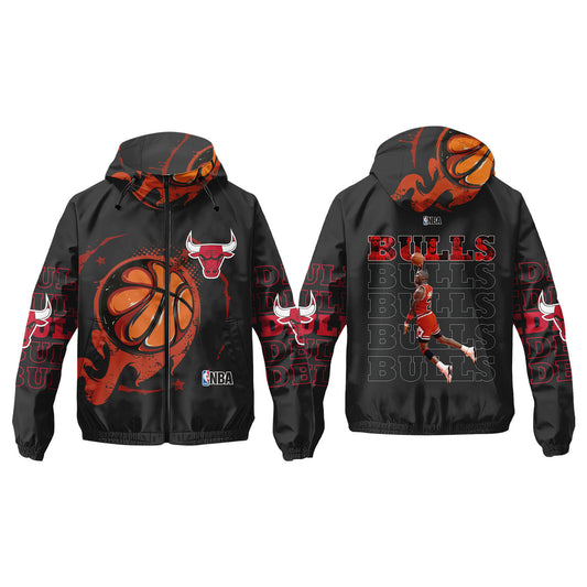 CB Basketball Michael Jordan Team 3D All Over Print Windbreaker Jacket