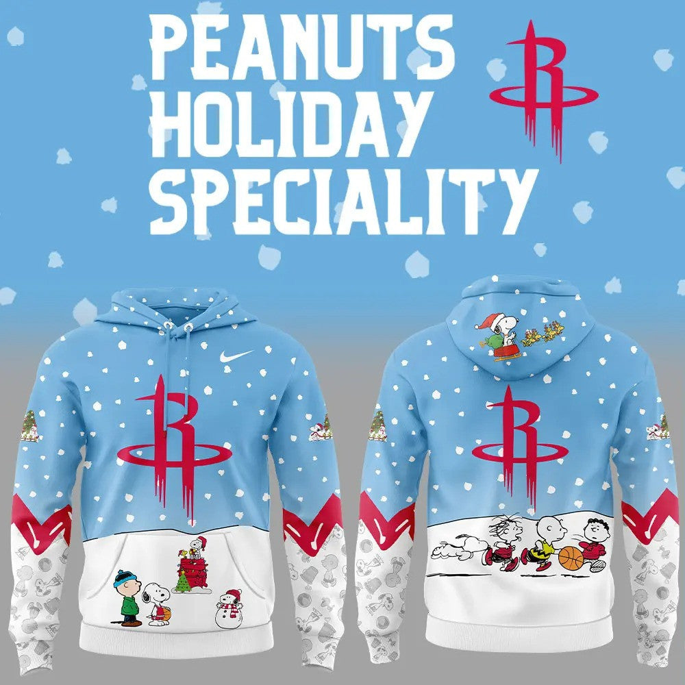 HR Basketball 75th Anniversary Of Peanuts And Snoopy Holiday Speciality 3D All Over Print Hoodie