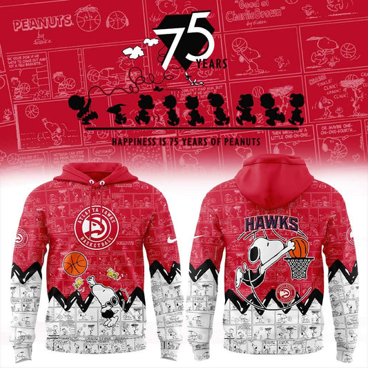 AH Basketball 75th Anniversary Of Peanuts 3D All Over Print Hoodie