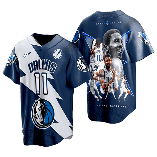 Kyrie Irving Mavericks Team 3D Baseball Jersey