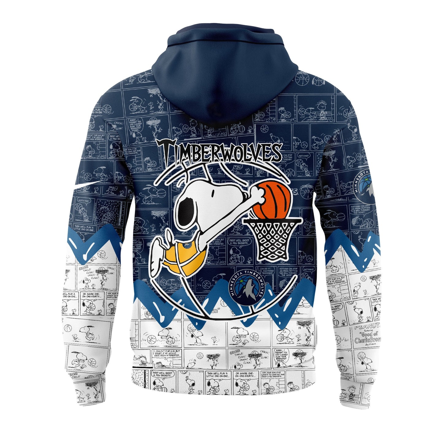 MT Basketball 75th Anniversary Of Peanuts 3D All Over Print Hoodie