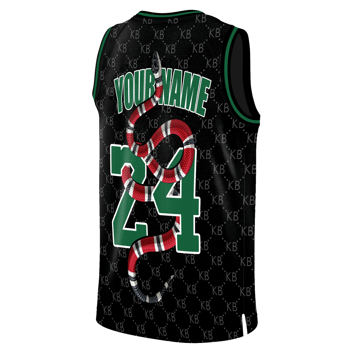 Kobe Bryant Black Mamba Lakers #24 Custom 3D Basketball Jersey