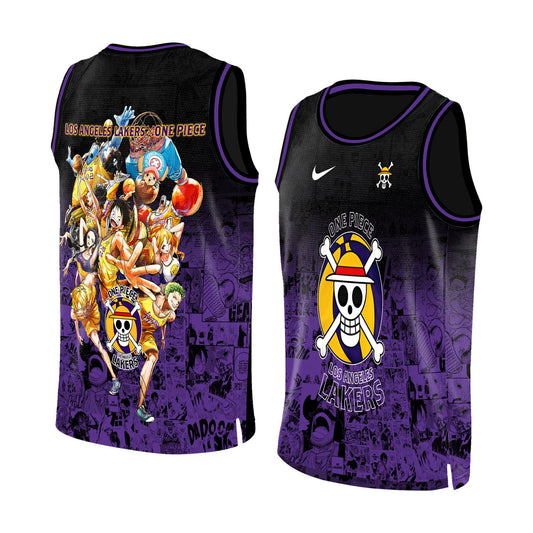 Lakers x One Piece Game Night Collab 3D All Over Print Baseball Jersey 3D Basketball Jersey