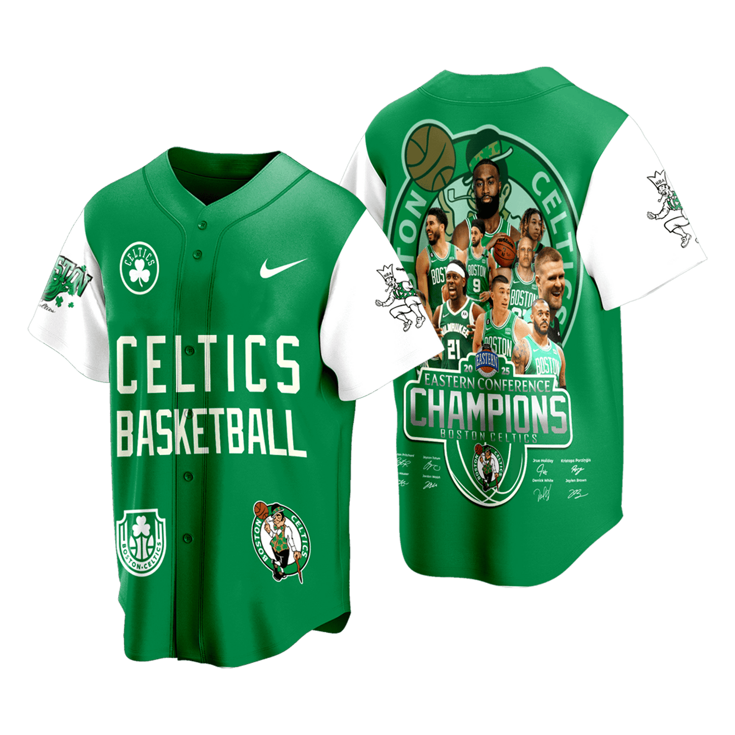 Celtics Basketball Team Champions Eastern Conference 3D Baseball Jersey