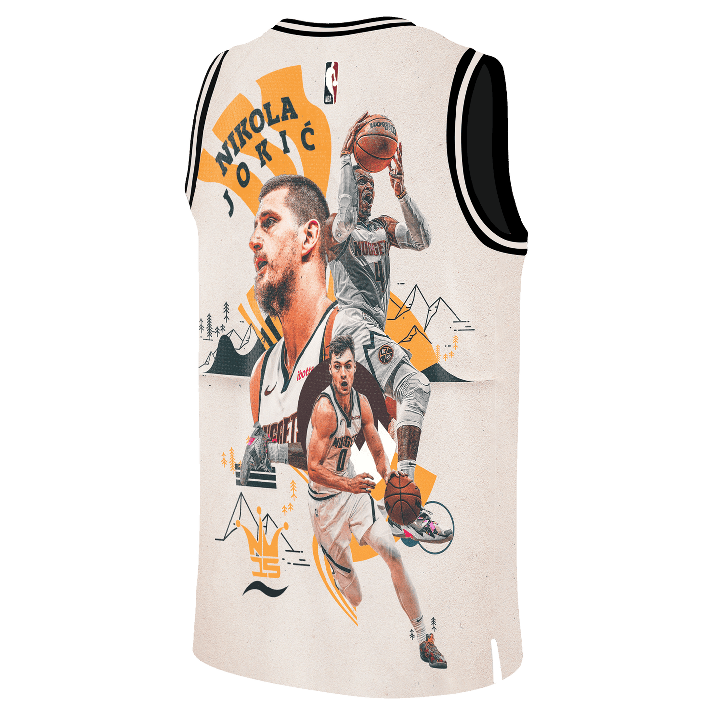 Nikola Jokić #15 Denver Basketball Team 3D Basketball Jersey