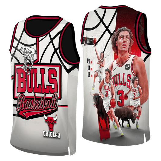 Josh Giddey #3 Chicago Basketball Team 3D Basketball Jersey