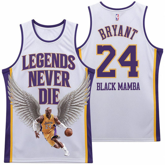Kobe Bryant #24 Legends Never Die Black Mamba Lakers Basketball Team 3D Basketball Jersey