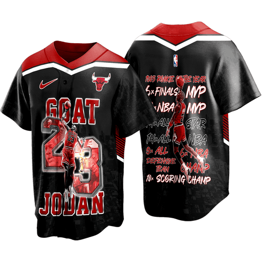 Bulls Michael Jordan #23 Chicago Team 3D Baseball Jersey
