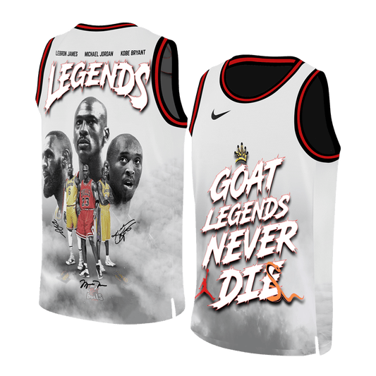 Jordan Kobe LeBron Legends The Legacy Lives On 3D Basketball Jersey