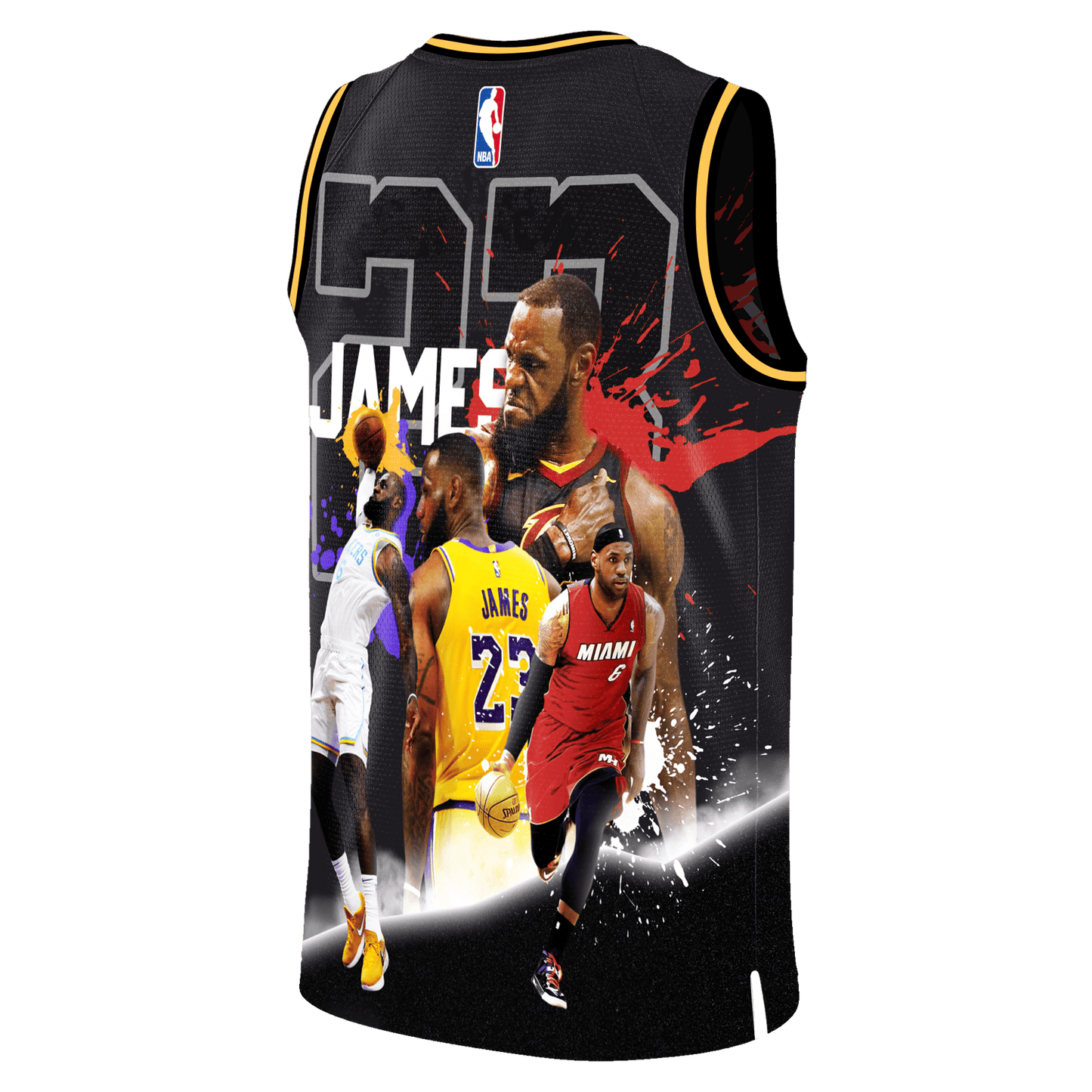 LeBron James #23 Lakers Legacy 3D Basketball Jersey