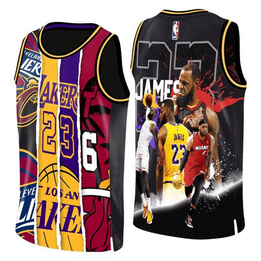 LeBron James #23 Lakers Legacy 3D Basketball Jersey
