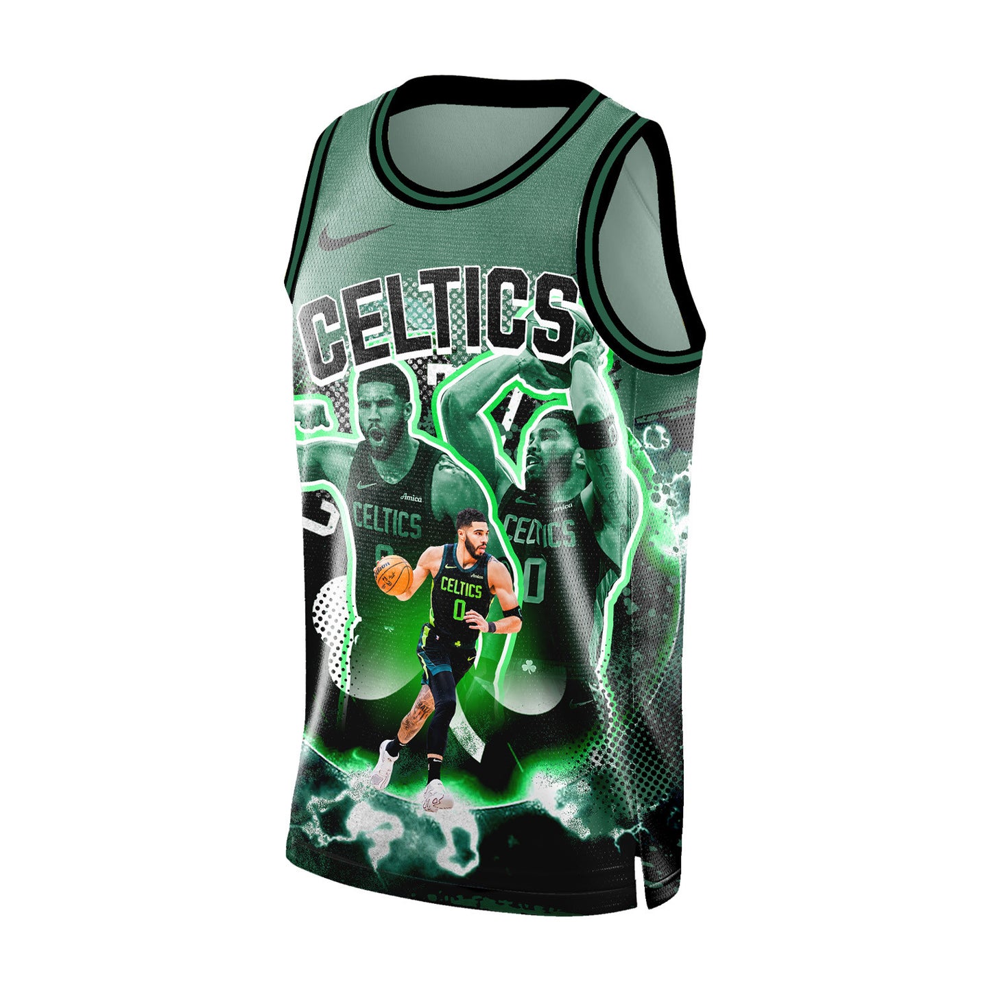 Jayson Tatum #0 Celtics Basketaball Team 3D All Over Print Basketball Jersey