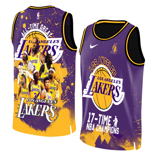 Lakers Basketball Team 17-Time Champions 3D Basketball Jersey