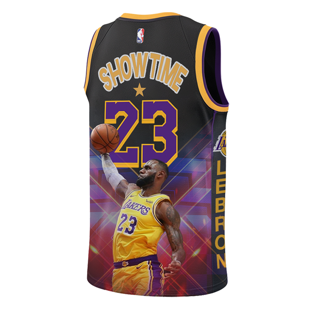 Lakers LeBron James #23 Show Time 3D Basketball Jersey