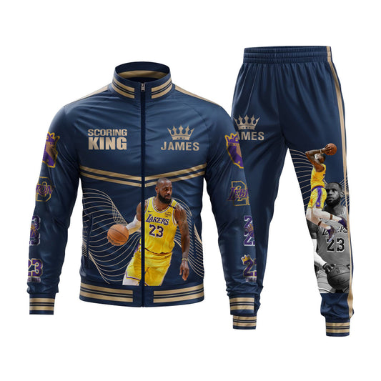 LeBron James #23 Scoring King NBA All Time Leading Scorer 3D Tracksuit All Over Print Jacket And Joggers